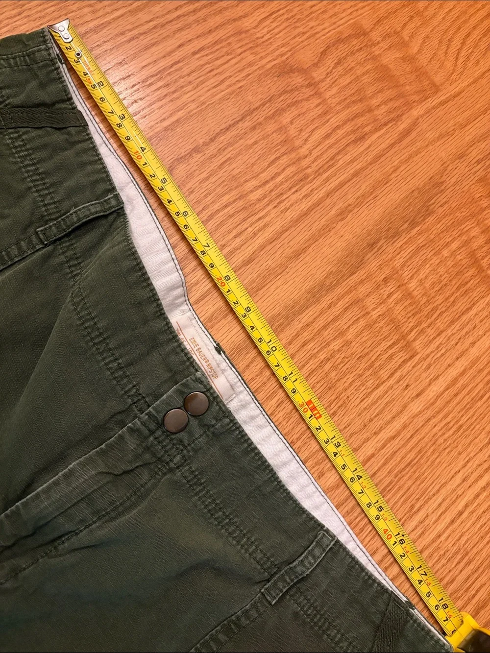 Eddie Bauer Ripstip Women’s Olive Green Boot Cut Cargo Pants